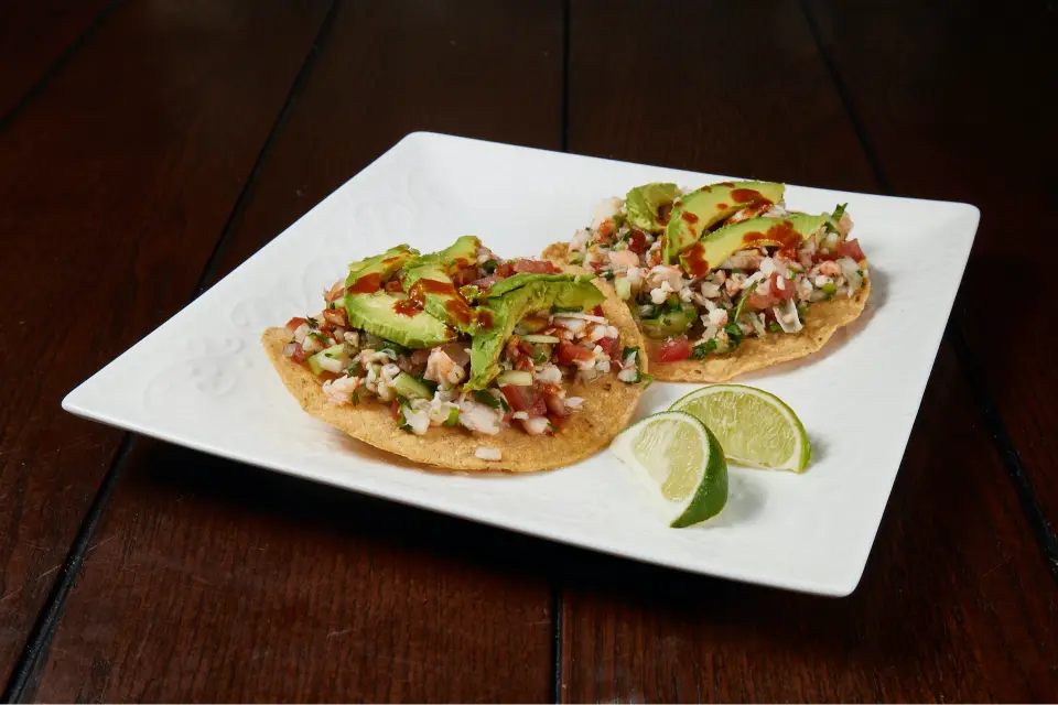 Tostada de Ceviche de Camarón